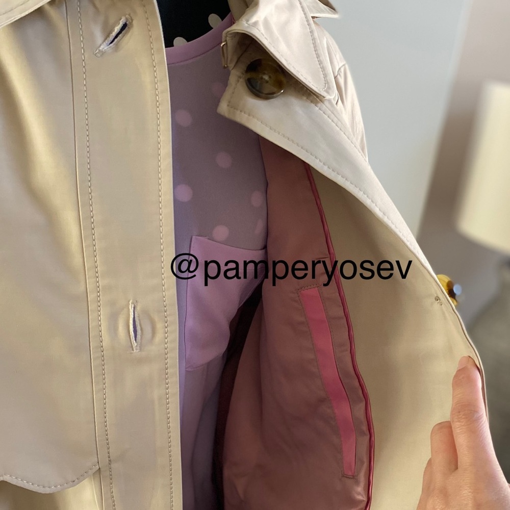Kate Spade Scalloped Belted Hood Trench Coat - Picture 8 of 16